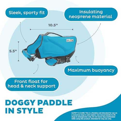 Outward Hound Dawson Swim Blue Dog Life Jacket, Small - color: Blue, size: Small (Chest Girth: 16"-20")