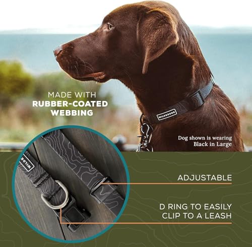 Wilderdog Waterproof Dog Collar - Repels Water & Dirt - Small 11"-15" - Black - color: Black, size: Small