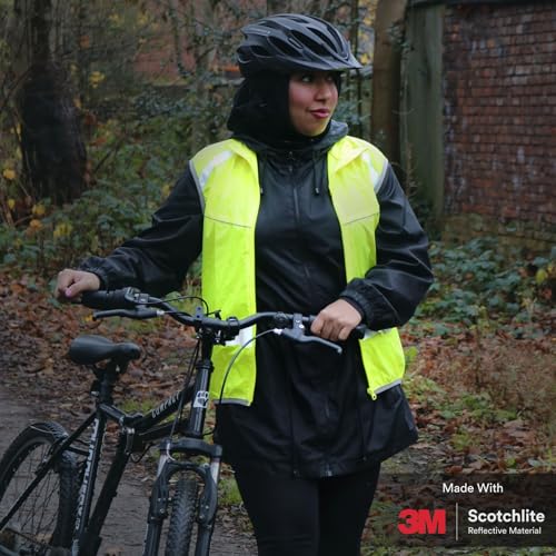 Salzmann Reflective Running Vest | Lightweight, Breathable Hi Vis Vest | Made with 3M Scotchlite Reflective Material | High Visibility Cycling Gilet - size: XX-Large