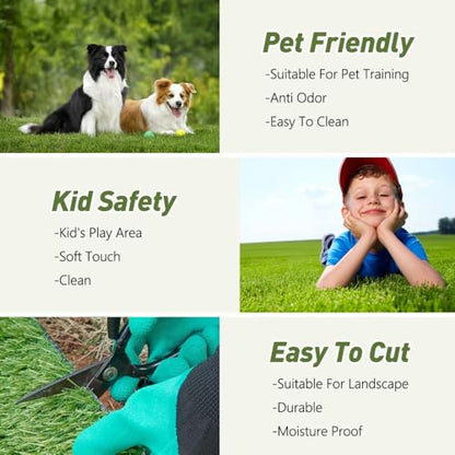 Artificial Turf Grass Outdoor, 7FTx15FT Realistic Fake Grass Rug, Premium Pet Pad & Synthetic Lawn Mat for Garden, Landscape, Patio, Balcony, 105 Sq Ft, Elegant & Durable (7 * 15 FT) - size: 7' x 15' (Rectangular)