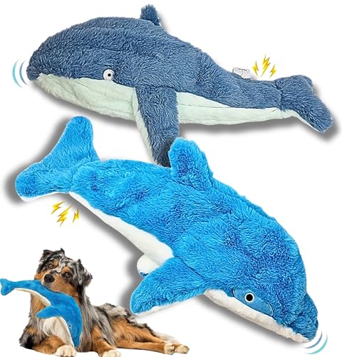 Crinkle Dog Toy – No stuffing Squeaky Dog Toy for Small, Medium & Large Breeds, Interactive Tough Toy Set - Ideal for Chewing, Teething & Fetch, Durable Pet-Safe Materials - Soft Blue Plush, Large - color: Blue