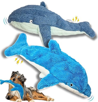 Crinkle Dog Toy – No stuffing Squeaky Dog Toy for Small, Medium & Large Breeds, Interactive Tough Toy Set - Ideal for Chewing, Teething & Fetch, Durable Pet-Safe Materials - Soft Blue Plush, Large - color: Blue