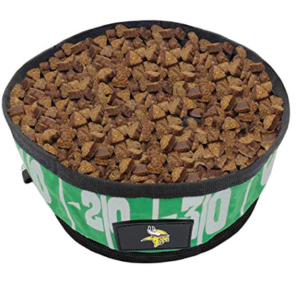 Pets First NFL Collapsible Pet Bowl - color: Minnesota Vikings, style: 2 Pack
