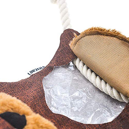 Vitscan Crinkle Dog Toy, No Stuffing Puppy Toys, Cotton Rope Limbs Stuffless Dog Toy with Squeaker, Plush Body Parts Squirrel Dog Squeaky Toys for Small Dog Chew Toys