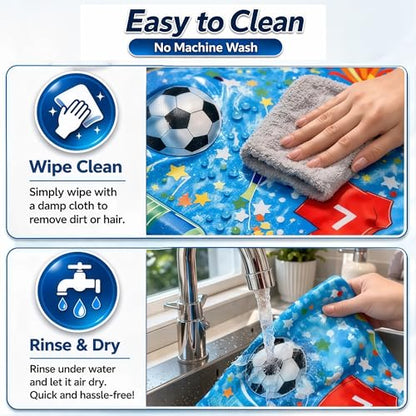 Dog Cooling Mat, Water-Activated Gel Ice Pad for Dogs&Cats, Self-Cooling Mat Soccer Fan Dog Gifts, Waterproof Wipe-Clean, Soccer-Themed Summer Beds for Outdoor&Indoor Medium/Small Pets - size: Medium：19.7”×23.6”