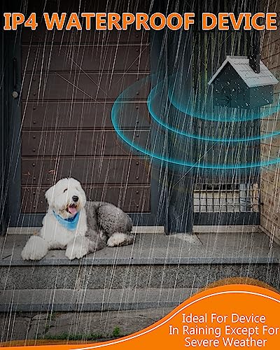 Dog Barking Control Devices, Anti Barking Device Ultrasonic Dog Barking Deterrent with 4 Modes, Stop Barking Dog Devices Up to 50 Ft Range, 2 in 1 Weatherproof Bark Control Device Outdoor Indoor | Multi-distance Intelligent Detection，Correct Bad Behaviors