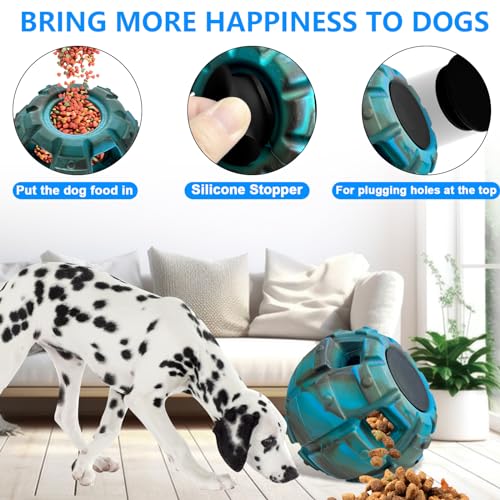 Yipetor Frozen Treat Dispensing Dog Toy - Large Chew Toy, Freezable Fillable Rubber, Reduces Anxiety, Easy to Clean, Interactive Puzzle (Large) - color: Classic Blue, size: Large