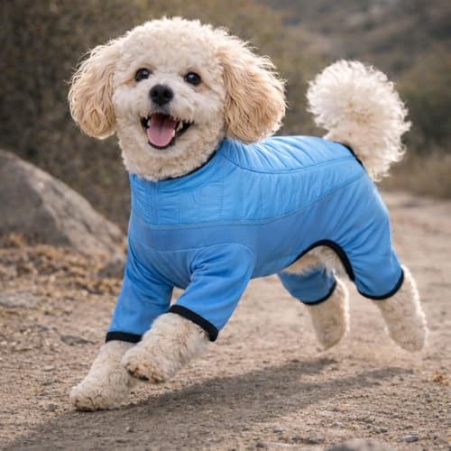 Pet Life ® Aura-Vent Lightweight 4-Season Stretch and Quick-Dry Performance Full Body Dog Coat Pet Jacket - color: Blue, size: X-Small