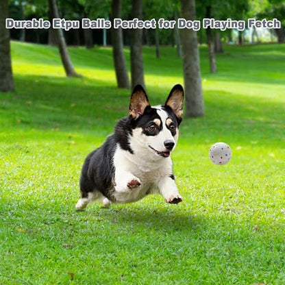 MEKAPLE Dog Toy Balls, 2.2 Inch Mini Durable Rubber Chewing Ball, Lightweight Interactive Fetch Ball for Small & Medium Dogs, Teeth Cleaning & Stress Relief Pet Toy 6 Pack - color: Multi Color Ball