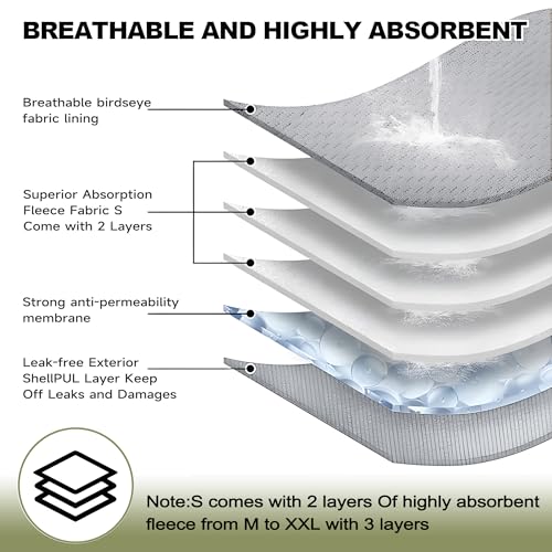 Male Dogs Diapers, Washable Reusable High Absorbing Boy Belly Bands Doggy Wraps Panties Doggie Puppy Pooping Potty Training Incontinence Marking Middle(5 Pack) - color: Plain, size: Medium (15"-17")