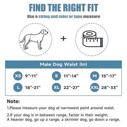 Wegreeco Washable Dog Diaper Male (Pack of 3) - Washable Male Dog Belly Wrap (Alpacas, Small) - color: Alpacas, size: Small (Pack of 3)