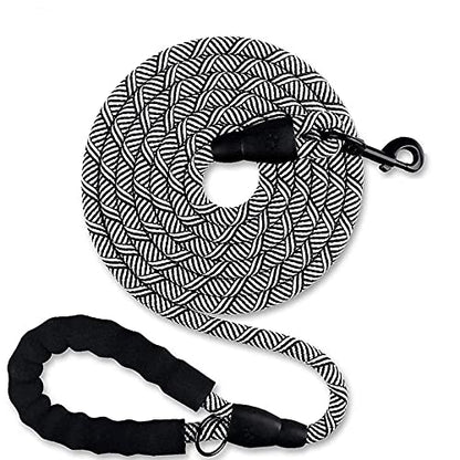 Heavy Duty Dog Leash Rope Comfortable Padded Handle Reflective Pet Leashes For Medium Large Dogs Walking Training Hiking White