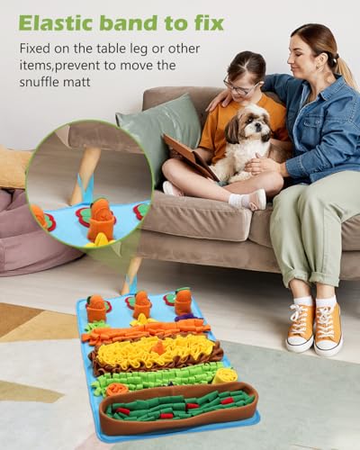 KeeKit Pet Snuffle Mat, 32"x20" Slow Feeding Mat for Dogs, Interactive Puzzle Toy for Training, Stress Relief & Mental Stimulation - Encourages Natural Foraging, Reduces Fast Eating