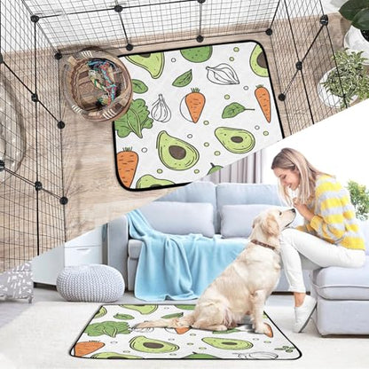Qilmy Avocados Pet Mat, Waterproof Reusable Dog Training Pad Anti-Slip Pet Creat Pad for Small Medium Large Dogs and Cats - size: Medium+Large