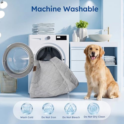 ZOMISIA Orthopedic Cooling Dog Beds Large Sized Dog, Q-Max>0.5 Cooling Mat with Removable Washable Cover, Breathable Egg Crate Foam Non-Slip Summer Pad for for Furry Pets Outdoor, 35x22 Inch, Grey - size: 35x22"(L-Crate)