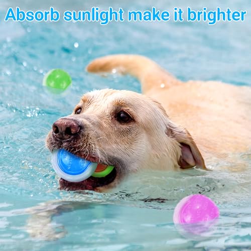 LECHONG Glow Dog Ball, 2.5” Squeaky Dog Toy Ball, Dog Rubber Ball Toys for Small and Medium Dogs, Durable Dog Fetch Toys Puppy Chew Toys Pack of 6 - color: S6-glow