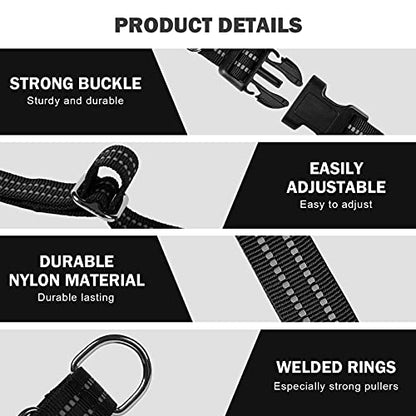 Hikiko Martingale Collar for Dogs Reflective Nylon Puppy Dog Collar with Quick Release Buckle Adjustable Training No Slip Dog Collar (X-Small, Black) - color: Black, size: X-Small
