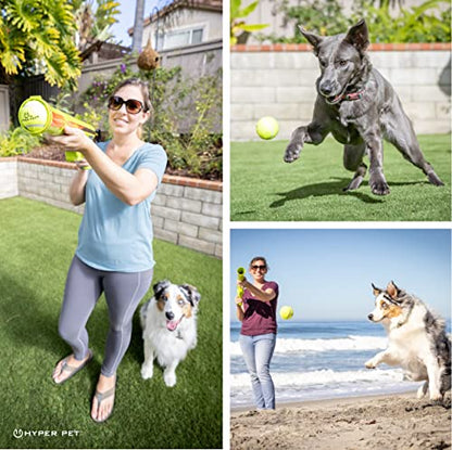 Hyper Pet K9 Kannon Dog Ball Thrower Launcher for Dogs, All Breeds Up To 60 Pounds, With One Hyper Pet 2.5 Inch Tennis Ball, For All Breeds | Includes one 2.5 inch tennis fetch piece, sends it flying farther with far less effort, keeps active pups running