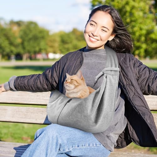 Cosmos Reversible Dog Sling Carrier Dog Purse with Breathable Soft Cotton Suit for Puppy Small Dogs and Cats for Outdoor Travel