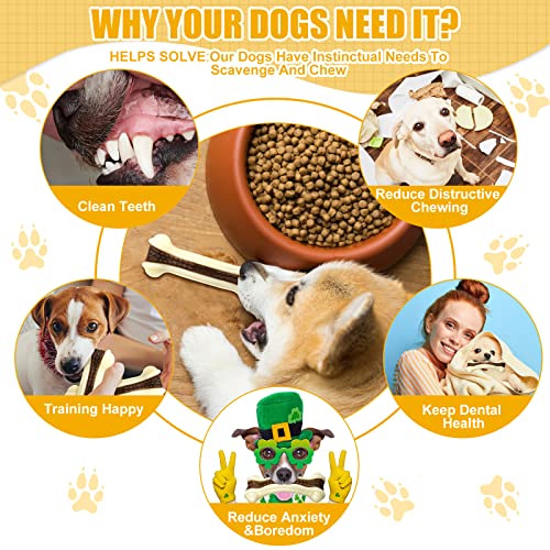 Sosation 4/5 Pack Dog Chew Toys for Aggressive Chewers Indestructible Nylon Dog Bones Beef Flavor Teething Chew Toys Bones for Large/Medium/Small Puppies(Large, Medium) - size: Large, Medium