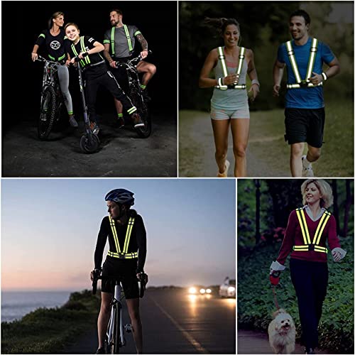 Reflective Vest, High Visibility Safety Vest Straps Reflective Gear for Night Running Walking Cycling for Men Women Kids - color: Black+blue