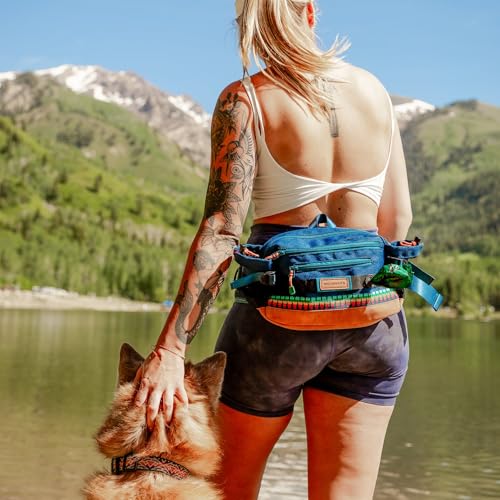 Wilderdog Mega Hip Pack with 3-Liter Capacity, Two Mesh Water Bottle Pockets, Interior Key Loops, Adjustable Straps, and Poop Bag Dispenser (Evergreen) - color: Evergreen