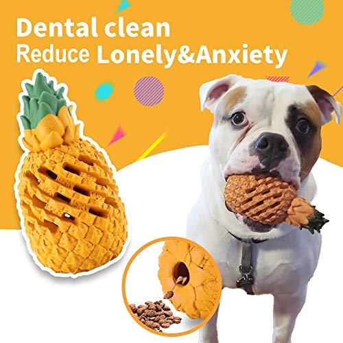 Pineapple Dog Toys for Large Dogs Puppy, Dog Chew Toys for Small Medium Dogs to Keep Them Busy, Interactive Dog Toys Tough Dog Puzzle Toys Treat Dispensing Durable Dog Dental Chew - size: Large 6.3IN