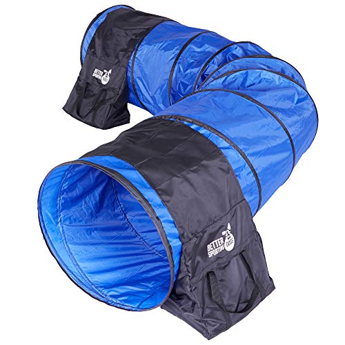 Better Sporting Dogs 3 Piece Essential Dog Agility Equipment Set | Agility Jump | Tire Jump | 10’ Tunnel with Sandbags