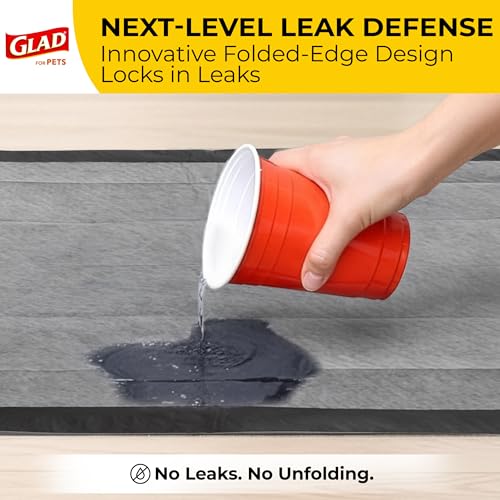 Glad for Pets Extra Large Charcoal Training Pads for Dogs and Puppies, Activated Carbon Odor Control, 6-Layer Absorbent Leak-Proof Pee Pads with Pheromone Attractant, 28 x 30 in, 30 Count - 6 Pack - size: 30 Count (Pack of 6)