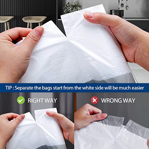 120 Counts 2.6 Gallon Small Drawstring Trash Bags Garbage Bags by RayPard, Small Strong Plastic Bags fit 7.5-10 Liter Trash Can for Home Office Kitchen Bathroom Bedroom, White Waste Basket Liners - style: 120-2.6 Gallon-White