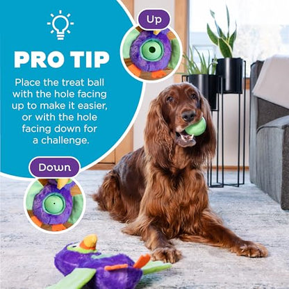 Outward Hound by Nina Ottosson Hide-Ablez Plush Dog Puzzle with Treat Ball, Toucan, Multicolored - color: Hide-Ablez Toucan
