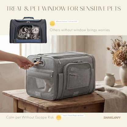 Top-Expandable Pet Carrier with Treat & Pet Window,17x11x9.5 Inch Alaska Hawaiian Airline Approved,Soft-Sided Dog Carrier for Small Dogs and Cats,Travel Cat Carrier with Locking Safety Zippers,Grey - color: Grey, size: 17.0"L x 11.0"W x 9.5"H