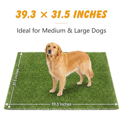 Ondware Grass Pad for Dogs Potty 39.3×31.5 Inches, Grass Pee Pad Washable Reusable Fake Grass for Dog Potty Training, Easy to Clean, Quick-Drying, Odor-Resistant.