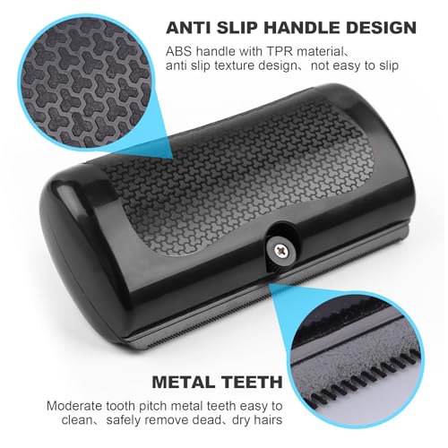 Dog Brush for Shedding, Deshedding Undercoat Brush for Cats & Rabbits | Ergonomic Grooming Tool, Painlessly Removes Loose & Matted Fur for Short Medium Long Haired Pets