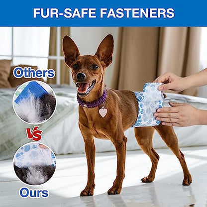 Dono Dog Diapers Male, Disposable Male Dog Wraps with Wetness Indicator, Leak-Proof Dog Belly Wraps, Rapid-Dry Gel Technology Doggie Puppy Diapers for Excitable Urination Incontinence, X-Small 60ct - size: X-Small