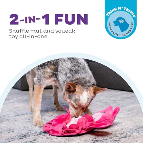 Outward Hound by Nina Ottosson Snuffle Palz Plush Snuffle Mat Dog Treat Puzzle, Non-Slip, Pink, Pig, Large - color: Snuffle Palz Pig
