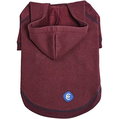 Blueberry Pet Dog Hoodie – 14″ Soft Cotton‑Blend Sweater for Small Dogs, Burgundy Red, Award‑Winning Frenchie Apparel - color: Dog Hoodie - Burgundy Red, size: 14 inch (Pack of 1)
