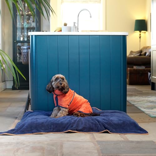 Lucky Pooch® Dog Robe - Luxurious Dog Bathrobe - Ultra Absorbent Dries Your Dogs in Minutes! Double-Layer, Super Soft Towel and Bath Robe All in One (XXS, Amber) - color: Amber, size: XXS