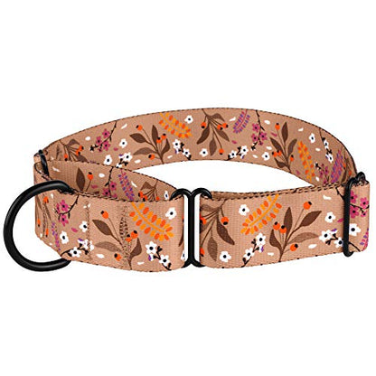 CollarDirect Martingale Dog Collar Heavy Duty Nylon Slip Collars for Small Medium Large Dogs [Nylon, Patterned, Navy Blue, L, 15"-20"] - color: Navy Blue, size: Large (Neck Size 15"-20")