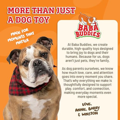 Baba Buddies 5-in-1 Turkey Leg Dog Chew Toy for Aggressive Chewers | Natural rubber & tough nylon hybrid, dental cleaning ridges, real turkey flavor. For Labrador, German Shepherd, Pit Bull