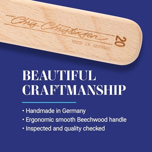 Chris Christensen 20 mm Oblong Pin Dog Brush, Original Series, Groom Like a Professional, Stainless Steel Pins, Lightweight Beech Wood Body, Ground and Polished Tips - size: 20mm