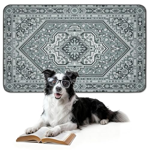 FXW Washable Pee Pads for Dogs, Puppy Pads with Super Absorbent, Specifically Designed for FXW Rollick/Homeplus 24inch 6 Panels Dog Playpen, 39" x 63" Rectangle, Boho Grey, 1 Pack - color: Boho Grey, size: 39" x 63" (1 Pack)