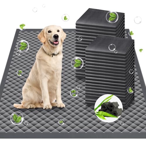 Upgraded Charcoal Puppy Pads, XXL 36’’x36’’ Pee Pads for Dogs, Super Absorbent Up to 12Cup, Odor Control & Leak Proof Dog Training Pads for Surgery, Older,Puppy, 45 Counts - size: 36"x36" Charcoal