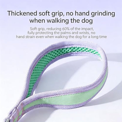 iiniim No-Pull Dog Leash with Padded Handle and Stop Durable Rope Construction Reflective for Evening Runs with Medium Dogs Purple 1.55M - color: Purple, size: 1.55M
