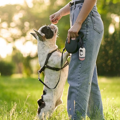 SVD.PET Dog Poop Bag Dispenser, Retractable Dog Waste Bag Holder for Leash, Pet Poop Bag Holder with 15 Bags, Dog Walking Accessory (White/Pink) - color: White/Pink