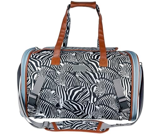 Mr. Peanut’s Gold Series Standard Size Expandable Pet Carrier (Zzzebra) - color: Zzzebra