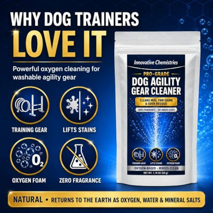Dog Agility Gear Cleaner Packet for Training Equipment, 50 g | Helps lift stains from textured surfaces