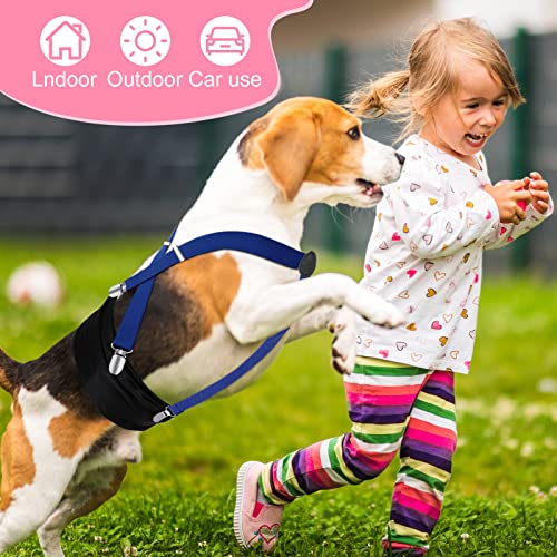 Sanwuta 6 Pieces Dog Diapers Suspenders for Female Male Dog 3 Clips Dog Diapers Suspender for Dogs Diaper Keeper Suspender for Dog Skirt, Dog Dress, 6 Colors