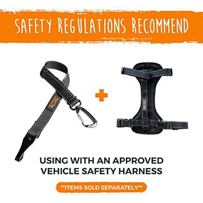 Mighty Paw Dog Seat Belt For Car - LATCH Compatible Adjustable Dog Seatbelt Harness for Small, Medium and Large Pets. Distraction Free Driving, Heavy-Duty Design with Aviation Grade Aluminum Carabiner - style: Latch Bar Attachment
