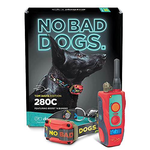 Dogtra E-Collar Tom Davis 280C Boost & Lock, Waterproof, 1/2-Mile Range Dog Training Collar with Remote, Rechargeable, 127 Levels, Vibration, Bungee, No Bad Dogs Trainer for Small, Medium, Large Dogs - color: Tom Davis 280C